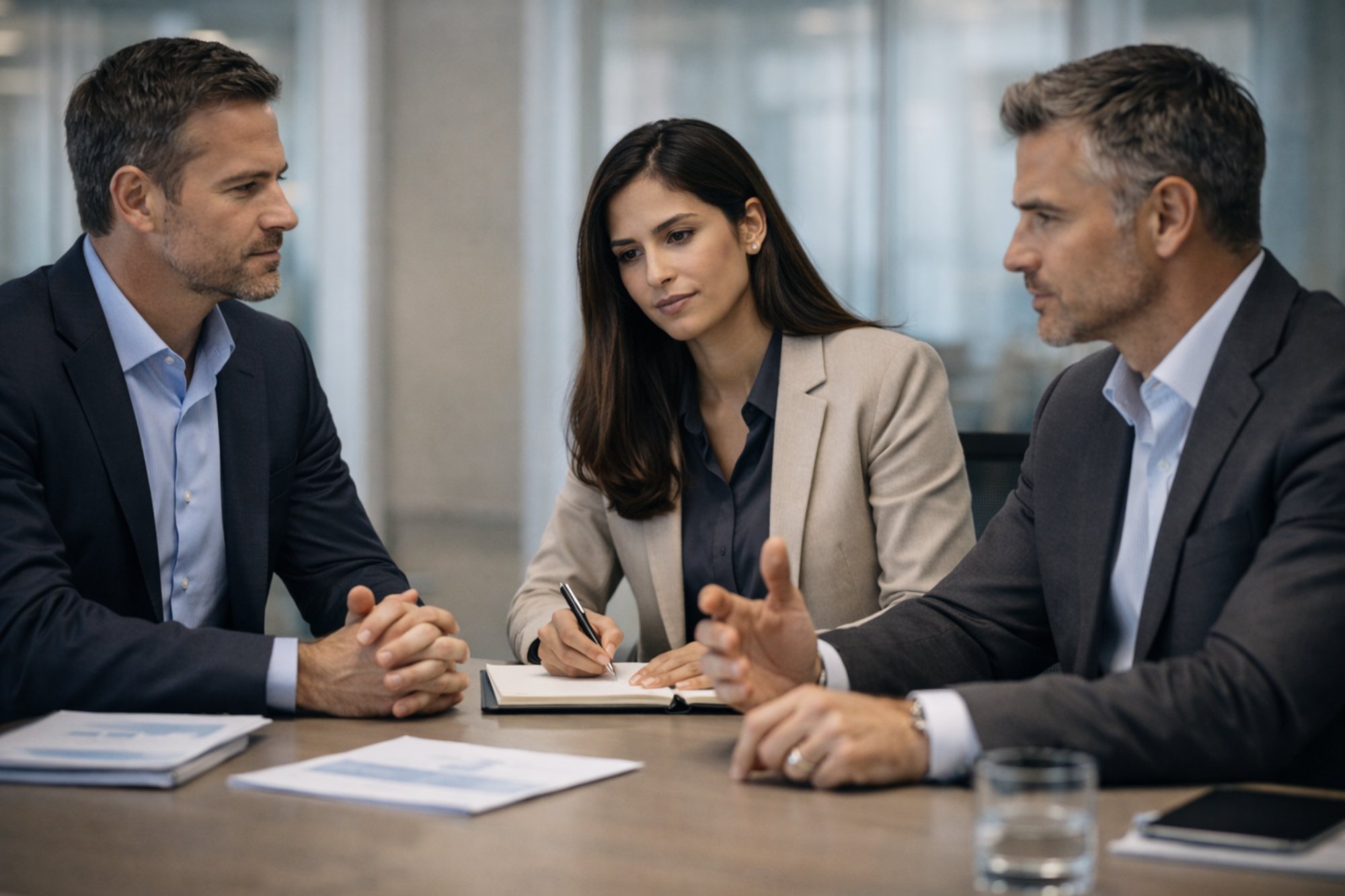 Recruiter multitaskt in overleg, gevoel van drukte en chaos